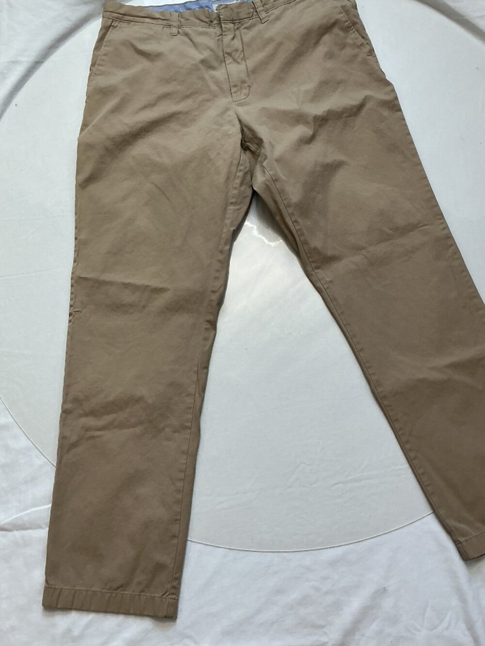 J.Crew Classic Fit 100% Cotton Chino Pants Khaki Tan Men’s 34x32 Straight Leg - Picture 5 of 14